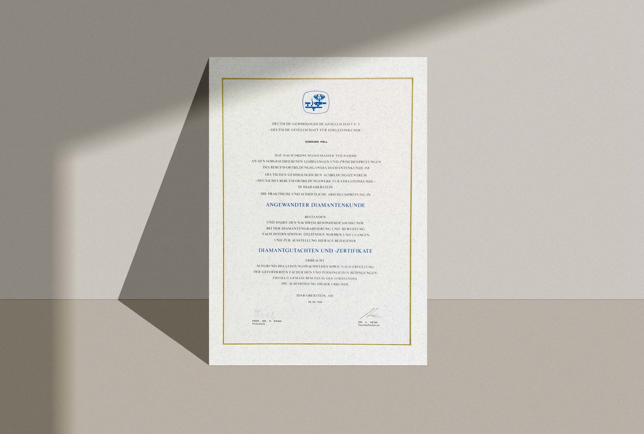 Mairinger Diamantgutachten Mairinger Diamantgutachten